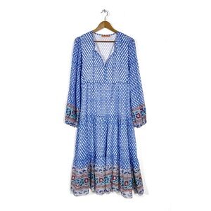 Oliphant Long Sleeve Tiered Maxi Dress